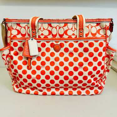 EUC COACH WATER RESISTANT SIGNATURE LOGO POLKA DO… - image 1