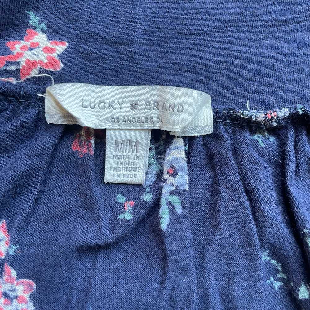 Lucky brand square neck printed top blue floral S… - image 6