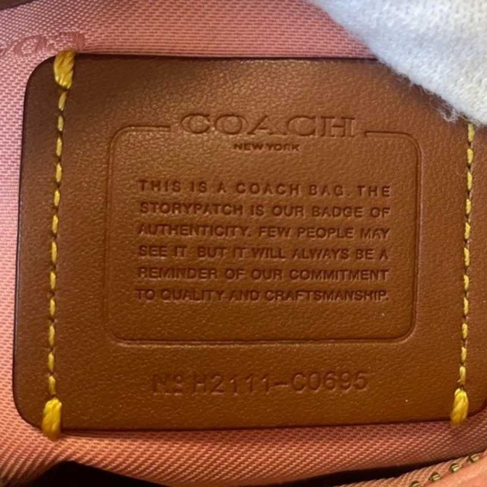 Coach Willow Pink Peach Leather Camera Bag With B… - image 6