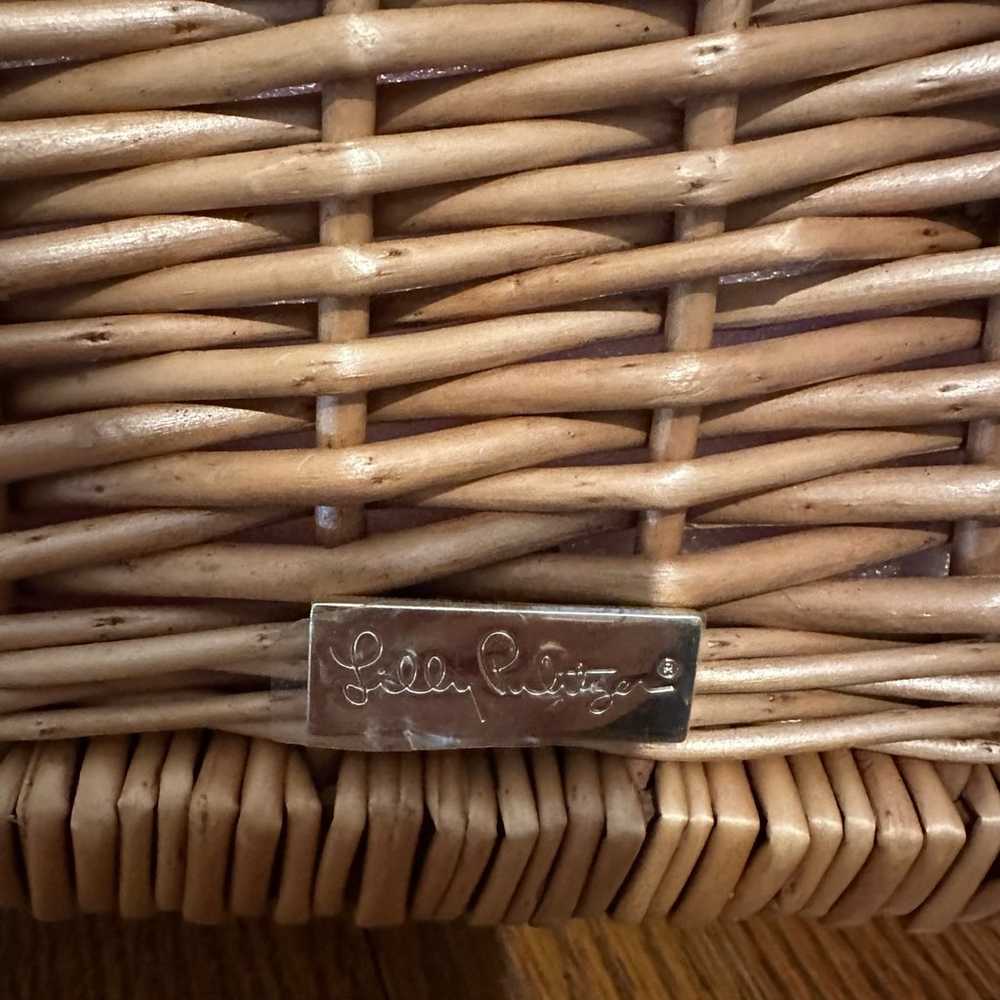 NWOT Lilly Pulitzer wicker wine basket - image 2