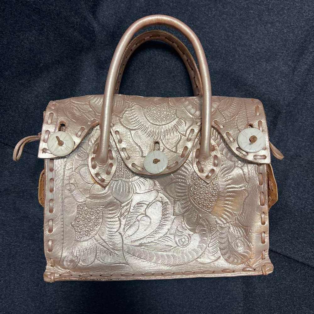 Grace Continental Carving Bag Pink Gold - image 1