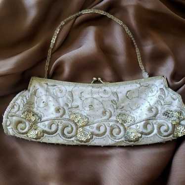 La Regale Vintage Silver Clutch - image 1