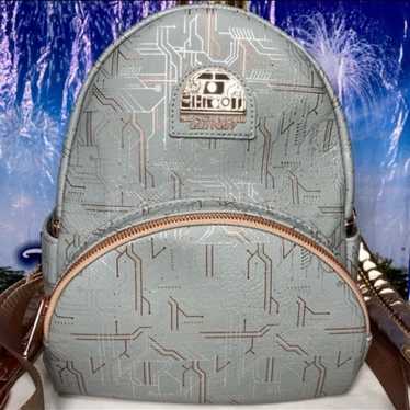 Droid Depot Rose Gold and Silver Metallic Loungefly Backpack online