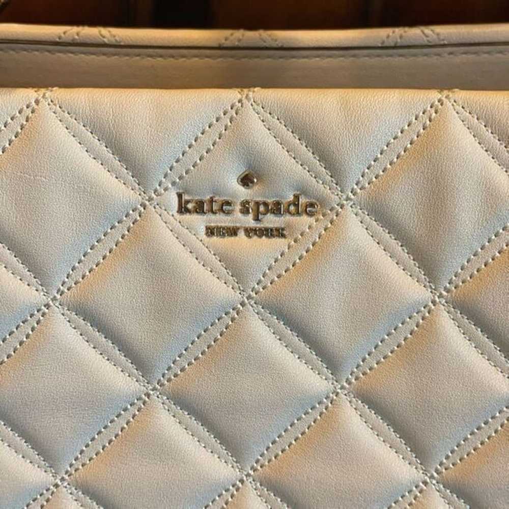 KATE SPADE Natalia Smooth Quilted Tote Parchment/… - image 7