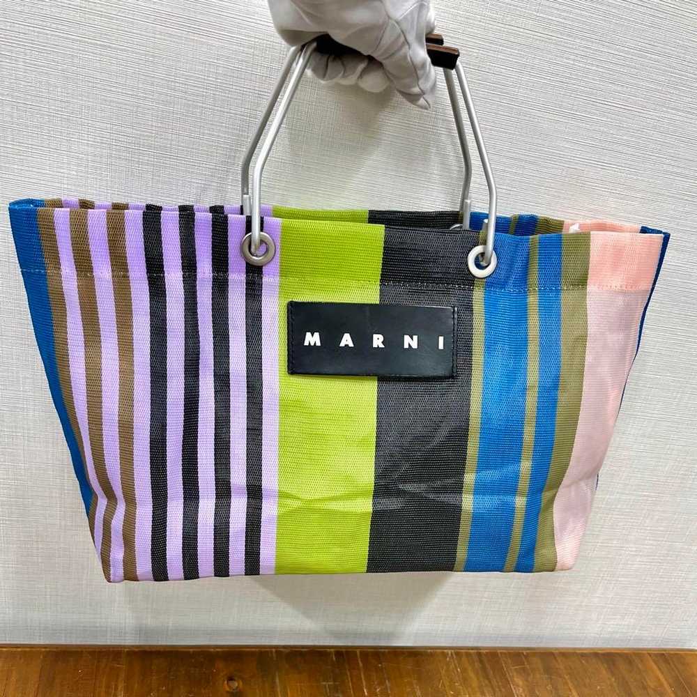 MARNI Flower Cafe Stripe Bag Mire Green Marni Mar… - image 2