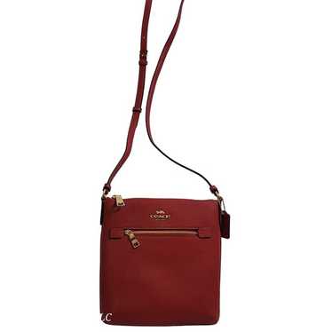 Coach selling Rowan Crossbody-NWT- Brown & Red Leather Trim