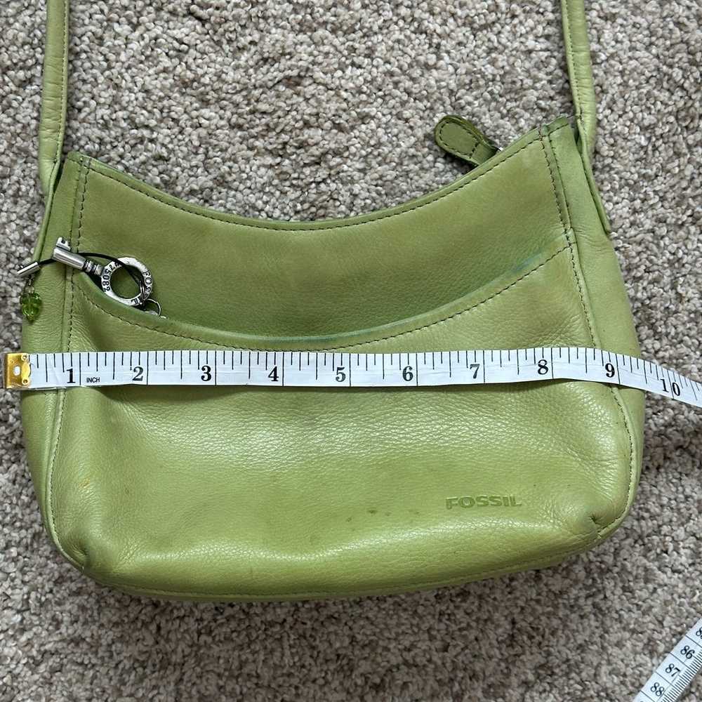 Cute Y2K Green Fossil Crossbody Leather Handbag P… - image 3