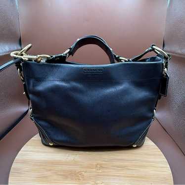 Coach Carly Medium popular Hobo Bag #10615 Dark Brown Leather