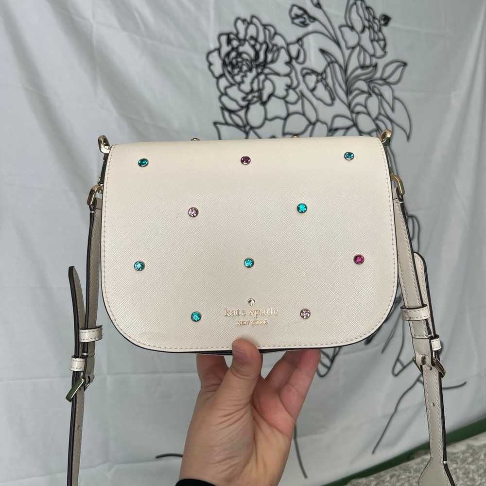 KATE SPADE Madison Meringue Studded Saddle Crossb… - image 4