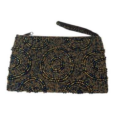 Vintage Beaded Clutch Bag Geometric Pattern Gold … - image 1