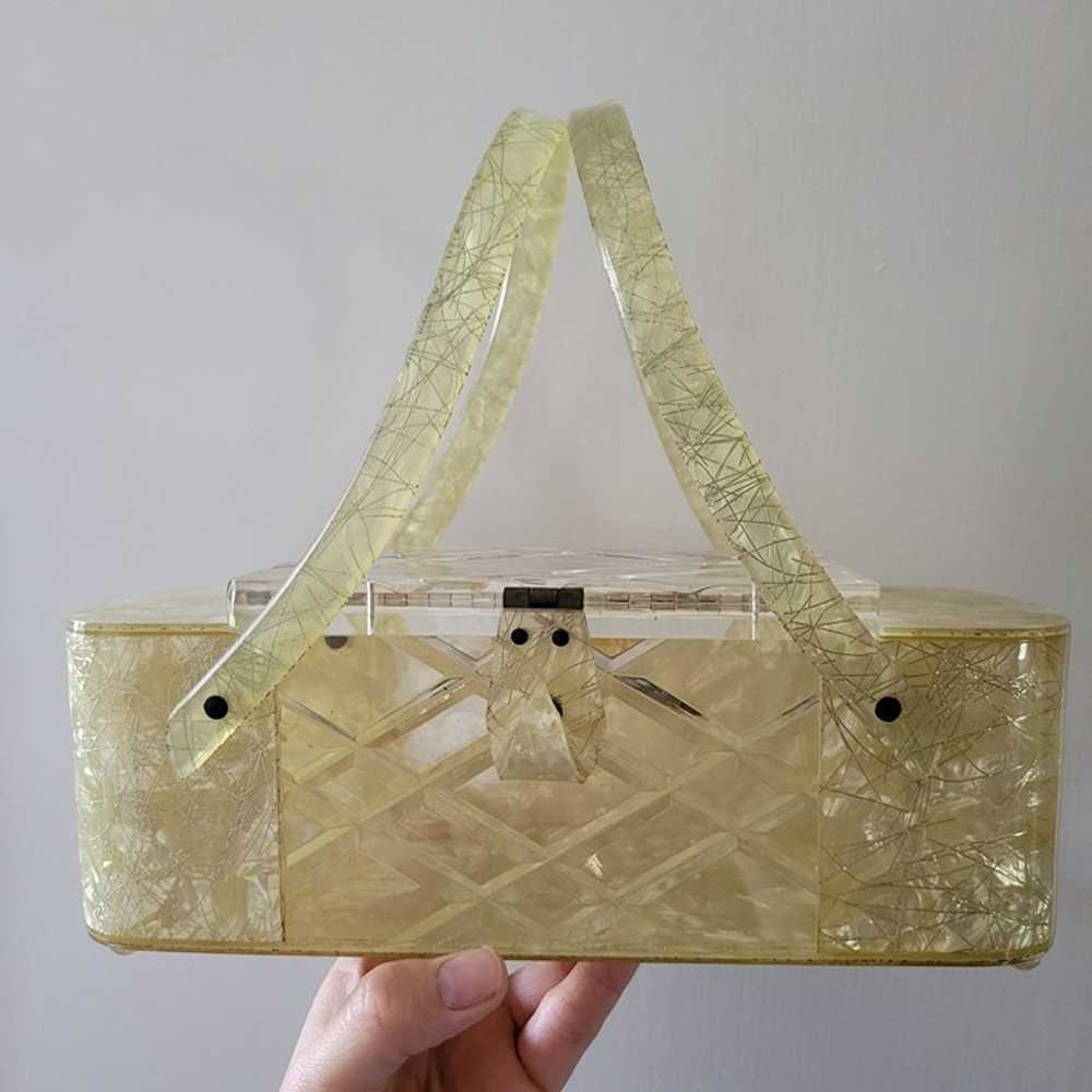 Vintage Lucite Purse Patricia of Miami Confetti S… - image 2