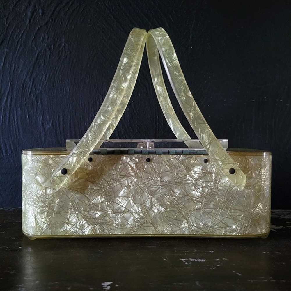 Vintage Lucite Purse Patricia of Miami Confetti S… - image 6