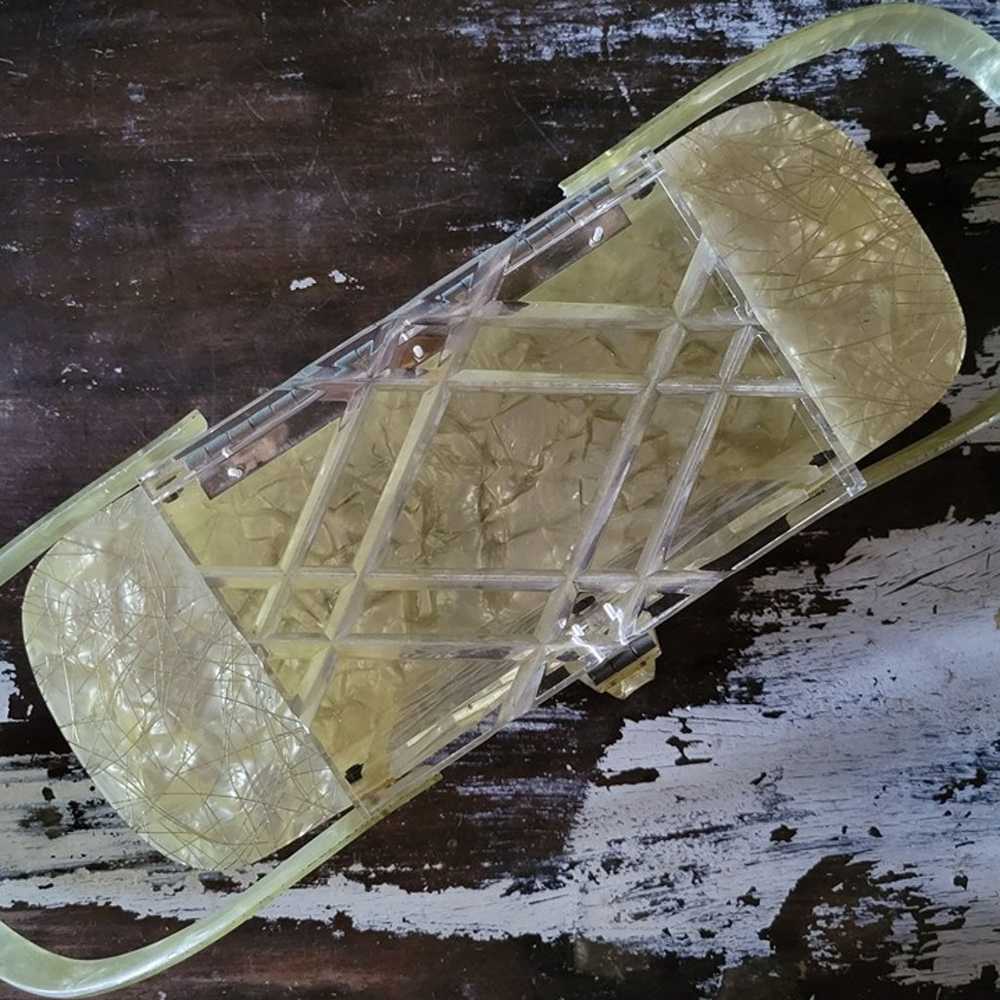 Vintage Lucite Purse Patricia of Miami Confetti S… - image 9