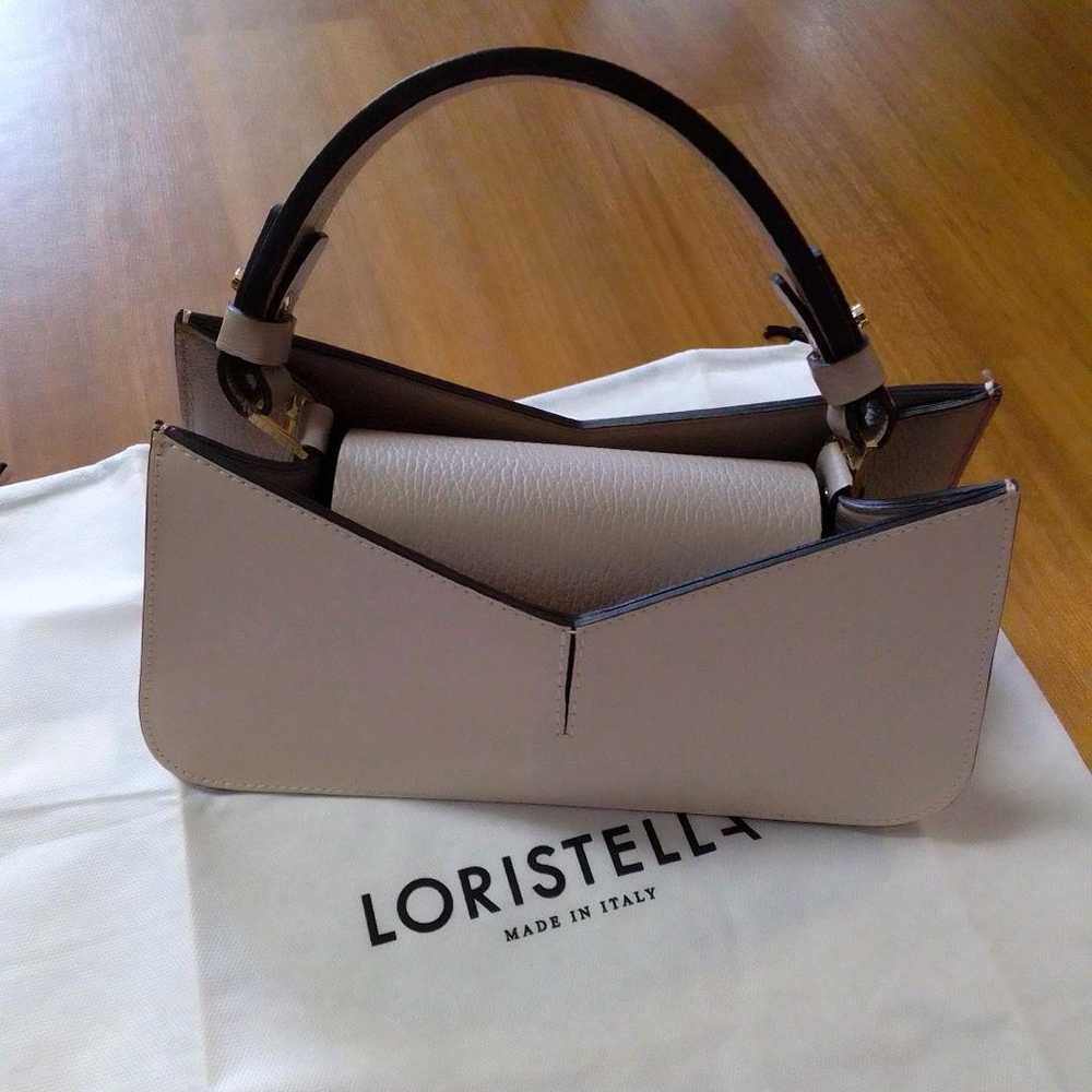 Handbag "LORISTELLA" V-cut leather combination ha… - image 4