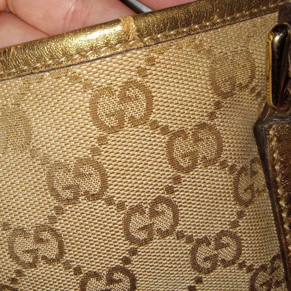 24 HOUR SALE price firm Gucci Metallic Gold monog… - image 12