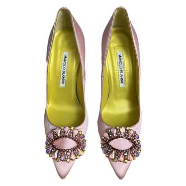 Manolo Blahnik Hangisi silk heels - image 1