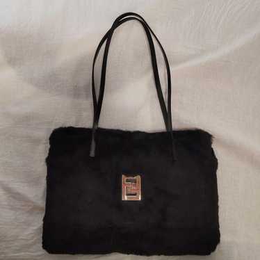 FENDI Fur Black Shoulder Bag