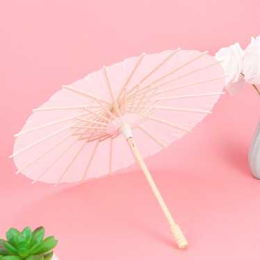 40 Cm Compact Umbrella White Paper Parasol Childr… - image 1