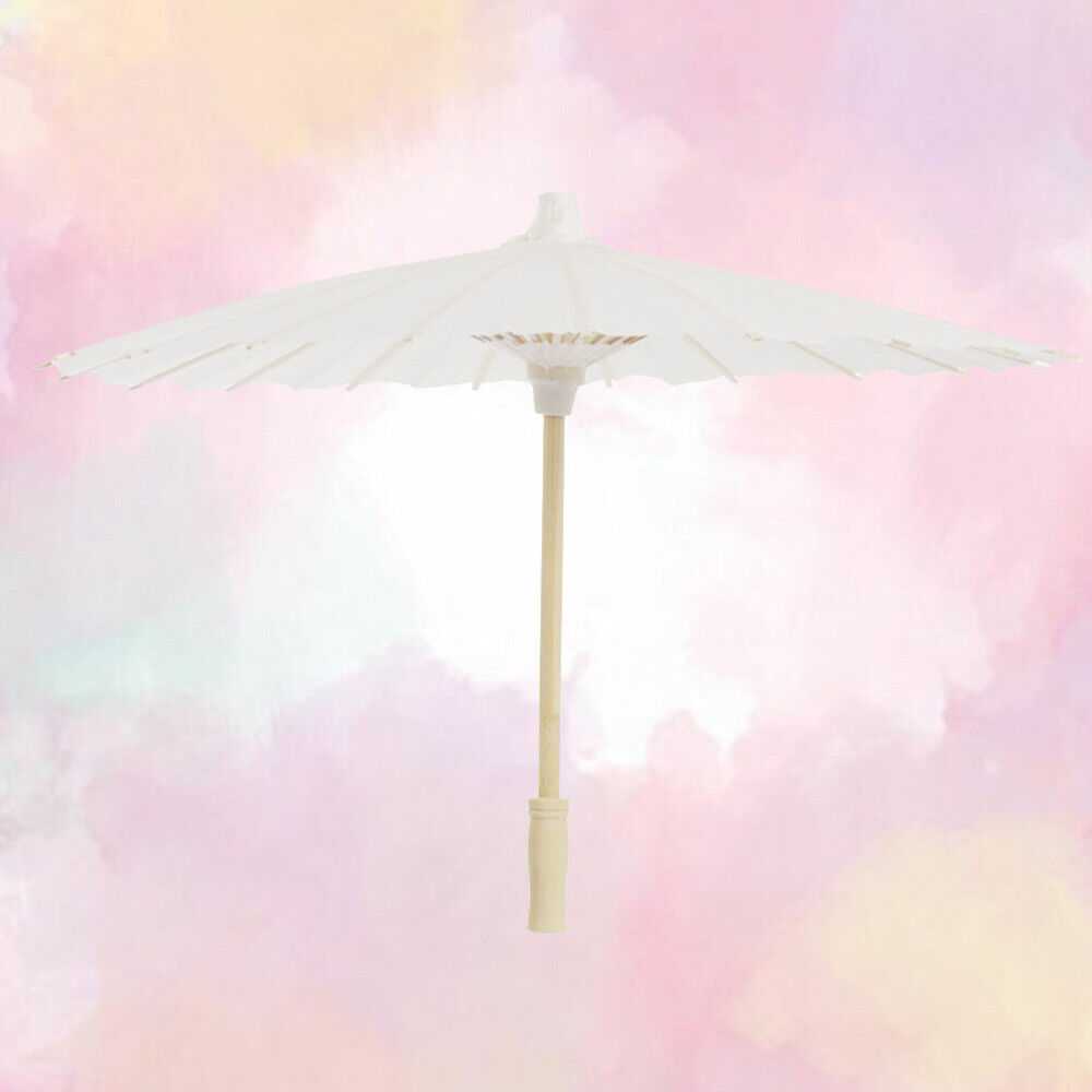 40 Cm Compact Umbrella White Paper Parasol Childr… - image 3