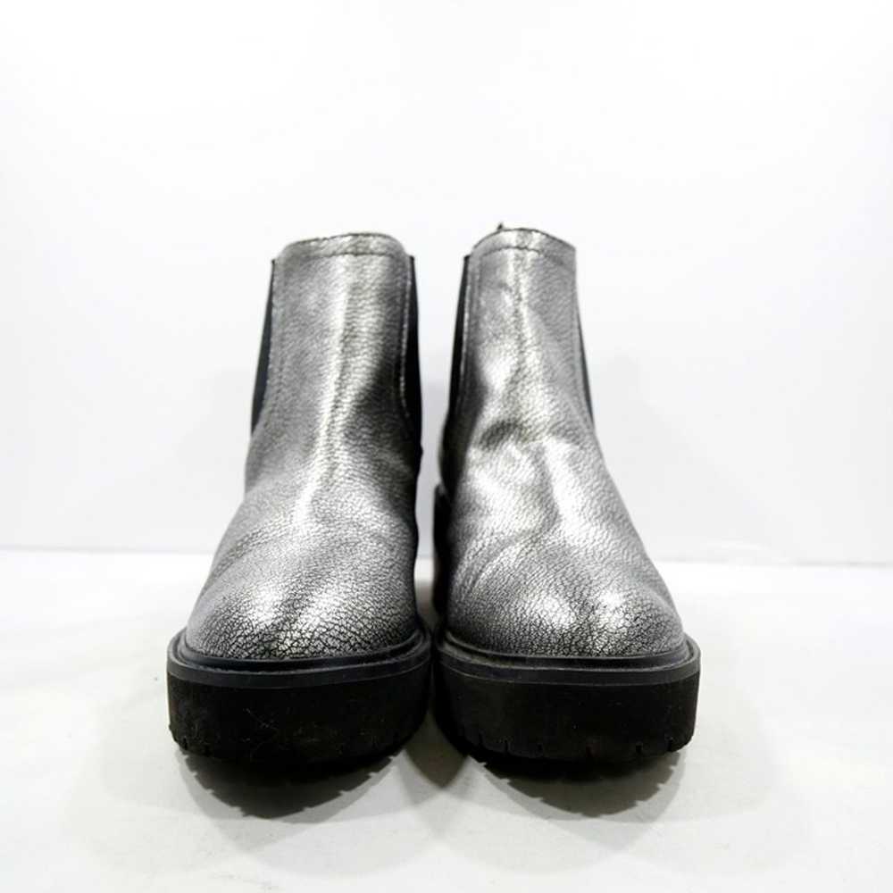 Linea Paolo Tate Silver Leather 2.5" Blog Heel Lu… - image 2