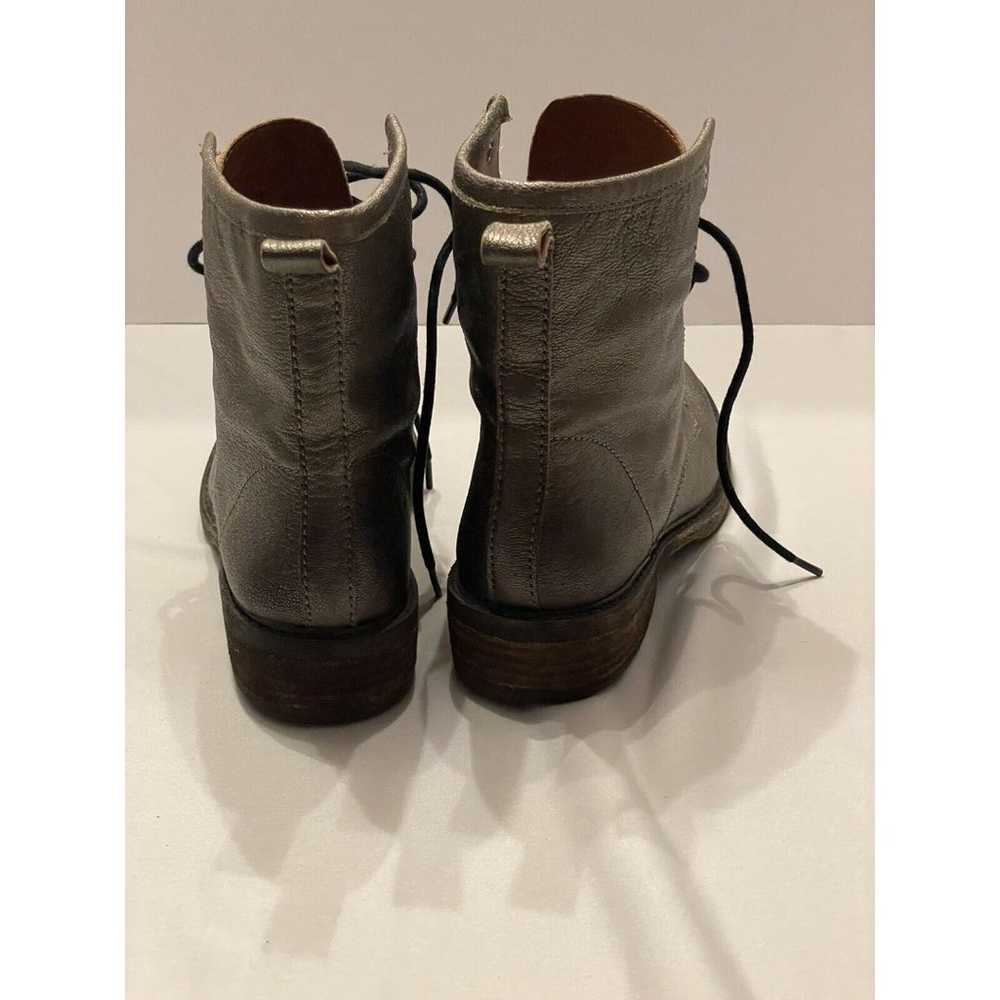 Lucky Brand COMBAT Boots Women Sz 6 METALLIC GOLD… - image 5