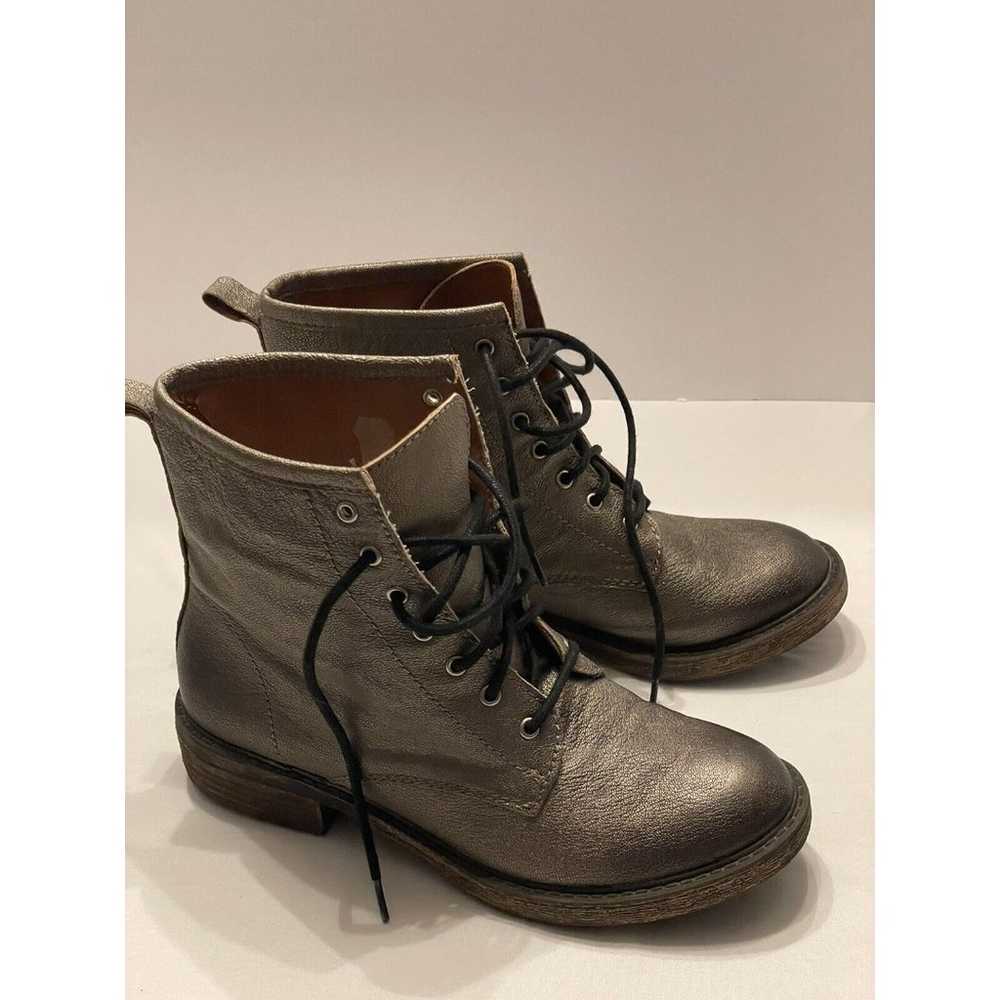 Lucky Brand COMBAT Boots Women Sz 6 METALLIC GOLD… - image 7