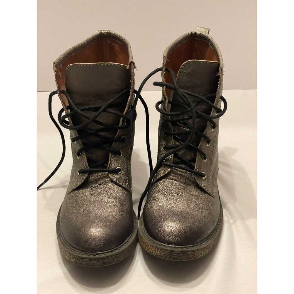 Lucky Brand COMBAT Boots Women Sz 6 METALLIC GOLD… - image 8