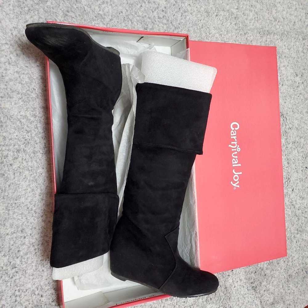 Carnival Joy black suede long boots. - image 2