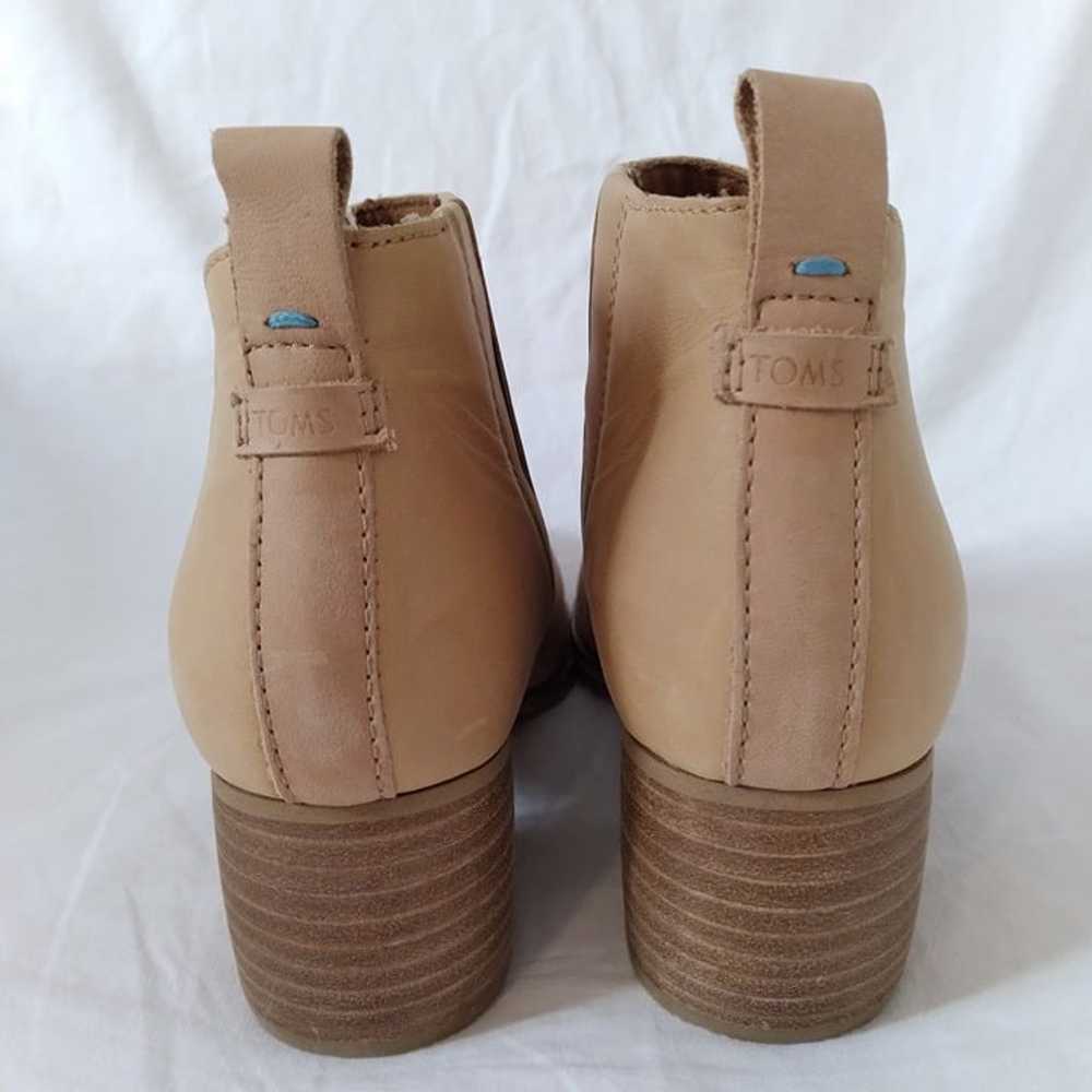 NWOT Toms "Leilani" Honey Leather Pull On Stacked… - image 6