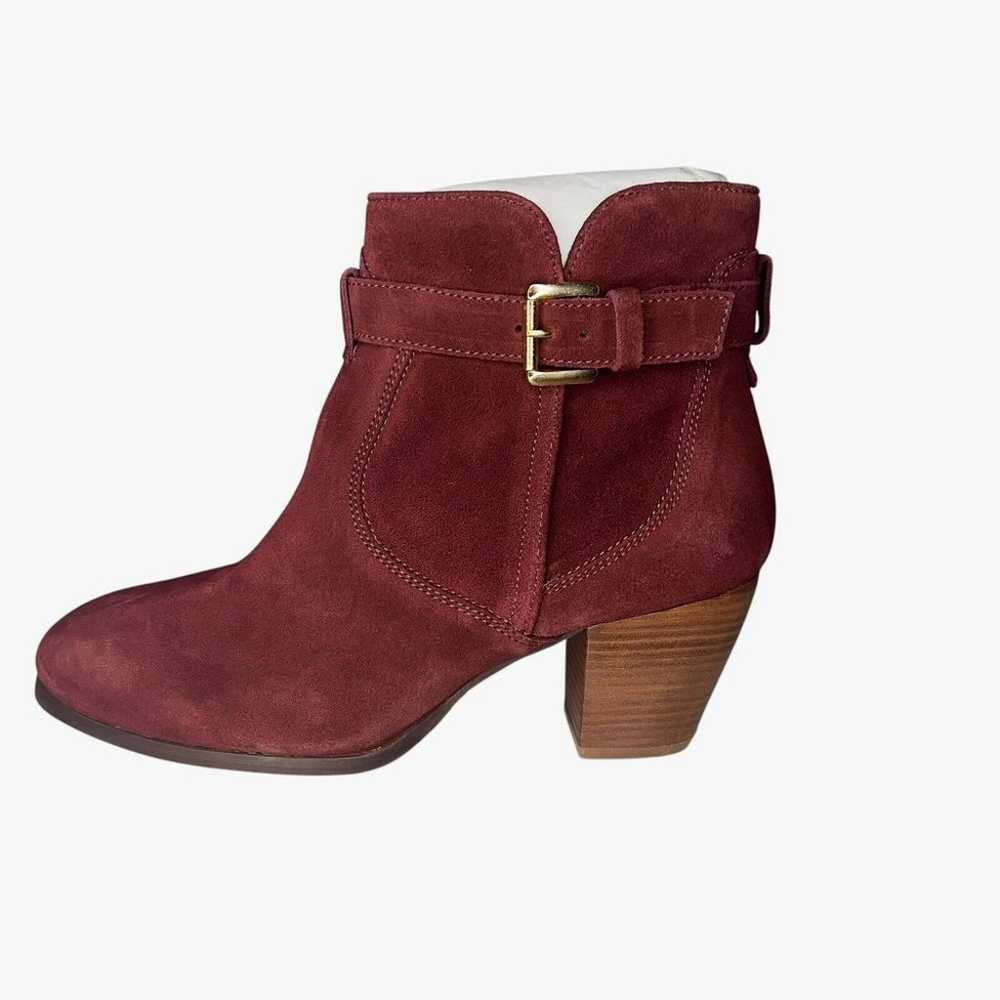 Diba Sleek Burgundy Suede Leather Bootie Women's … - image 12