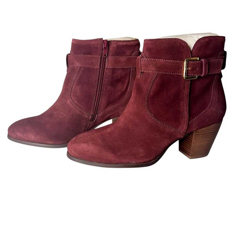 Diba Sleek Burgundy Suede Leather Bootie Women's … - image 2