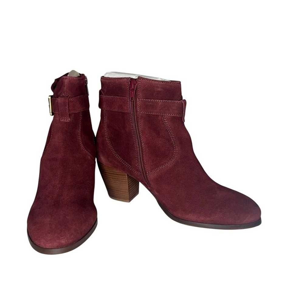 Diba Sleek Burgundy Suede Leather Bootie Women's … - image 5