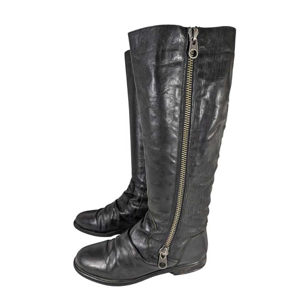 STEVE MADDEN! BLACK GENUINE LEATHER BIKER/MOTO ST… - image 3