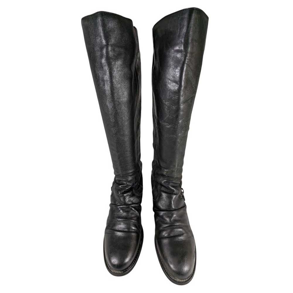 STEVE MADDEN! BLACK GENUINE LEATHER BIKER/MOTO ST… - image 4