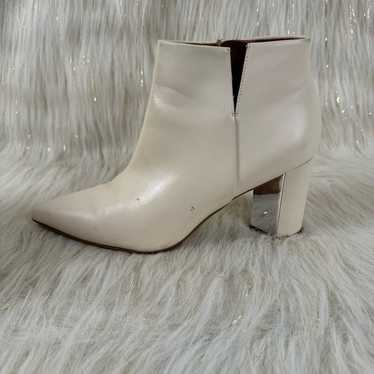 Franco Sarto L-Nest Cream Ankle Booties Boots Lea… - image 1