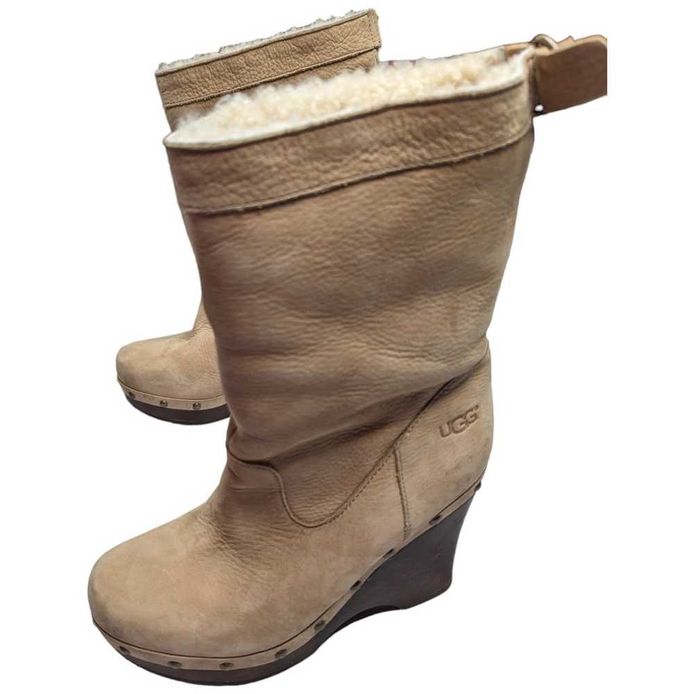 Ugg Carnegie Tan Nubuck Leather Shearling Lined S… - image 7