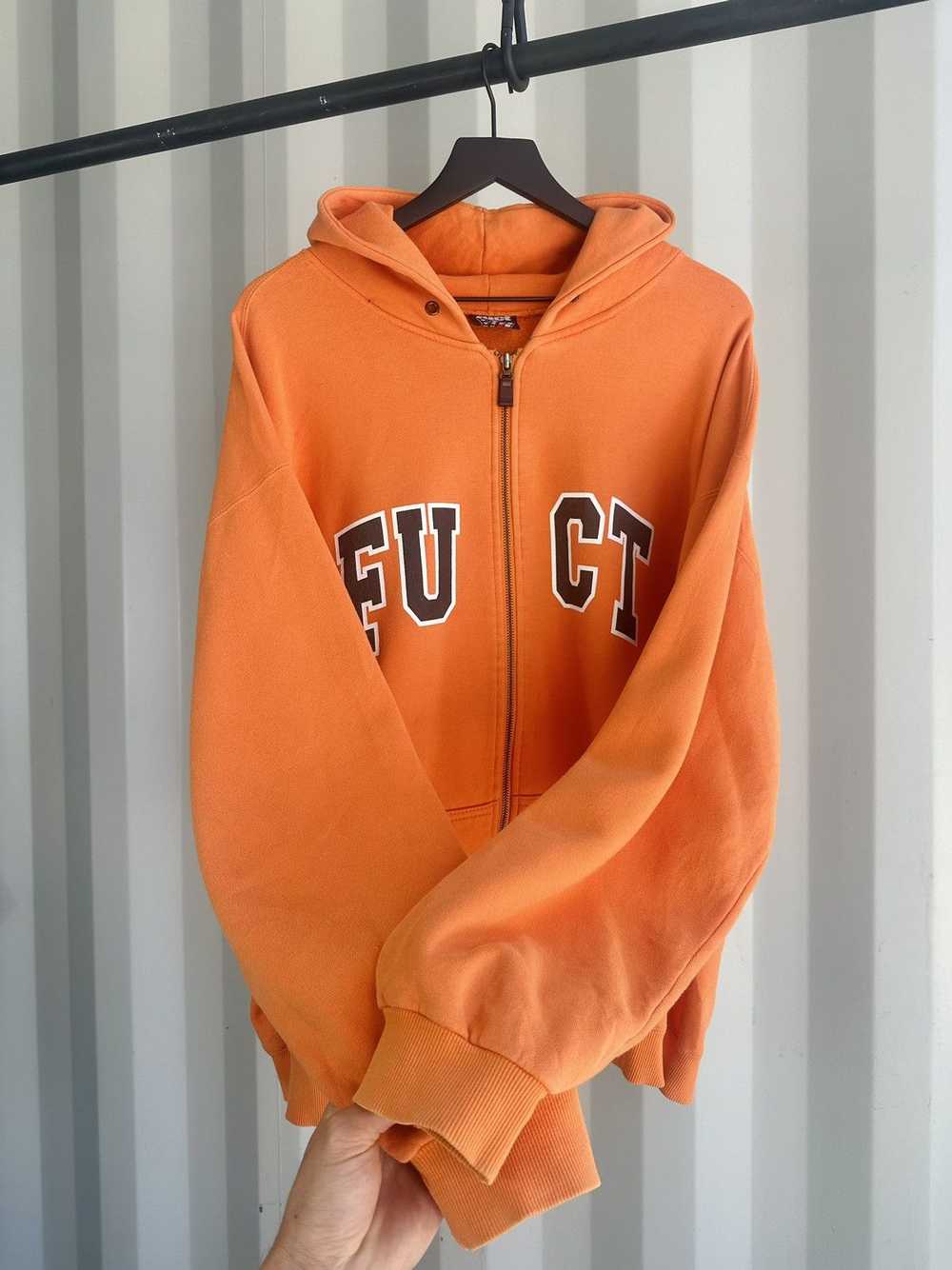 Fuct × Vintage Rare Fuct Zip Hoodie in Orange - image 1