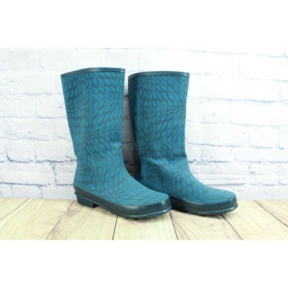 LL Bean Wellie Women's Blue Rubber Pull On Waterp… - image 3