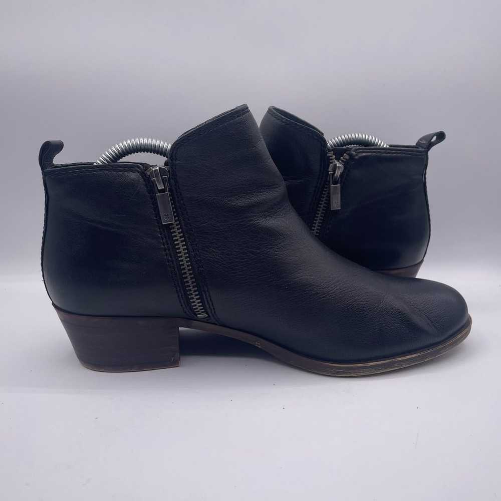 Lucky Brand Basel Leather Booties Black Heel Zipp… - image 5