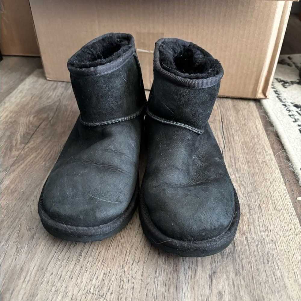 Ugg black short classic boot sz 6 - image 3