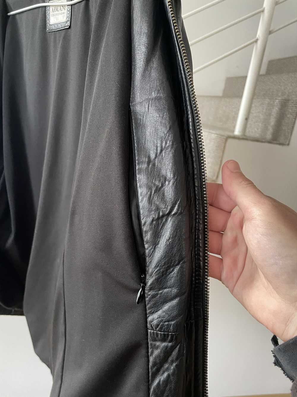 Armani × Leather Jacket × Vintage ARMANI COLLEZIO… - image 8