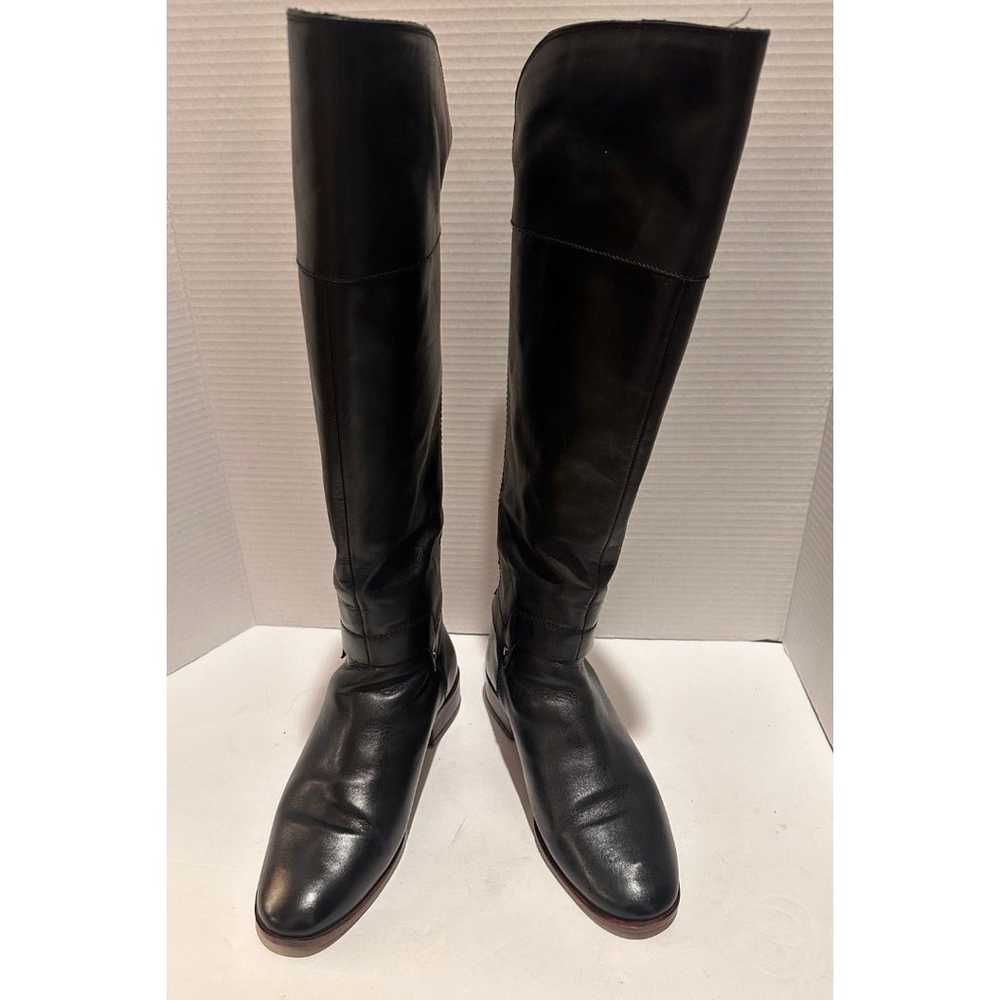 Franco Sarto Black Leather Roxie Knee High Riding… - image 3