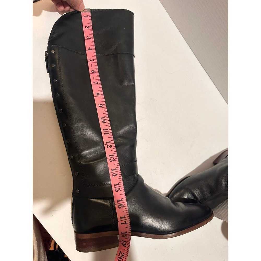 Franco Sarto Black Leather Roxie Knee High Riding… - image 8