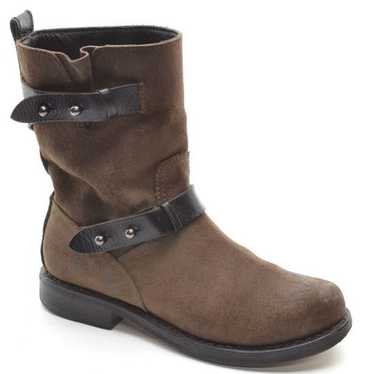 Rag & Bone Slouchy Moto Boots Calfskin Leather En… - image 1