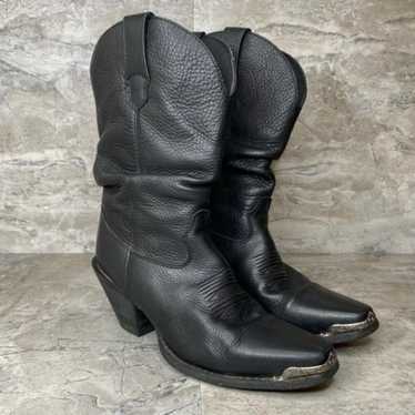 Durango Black Leather 10” Western Boots 6.5