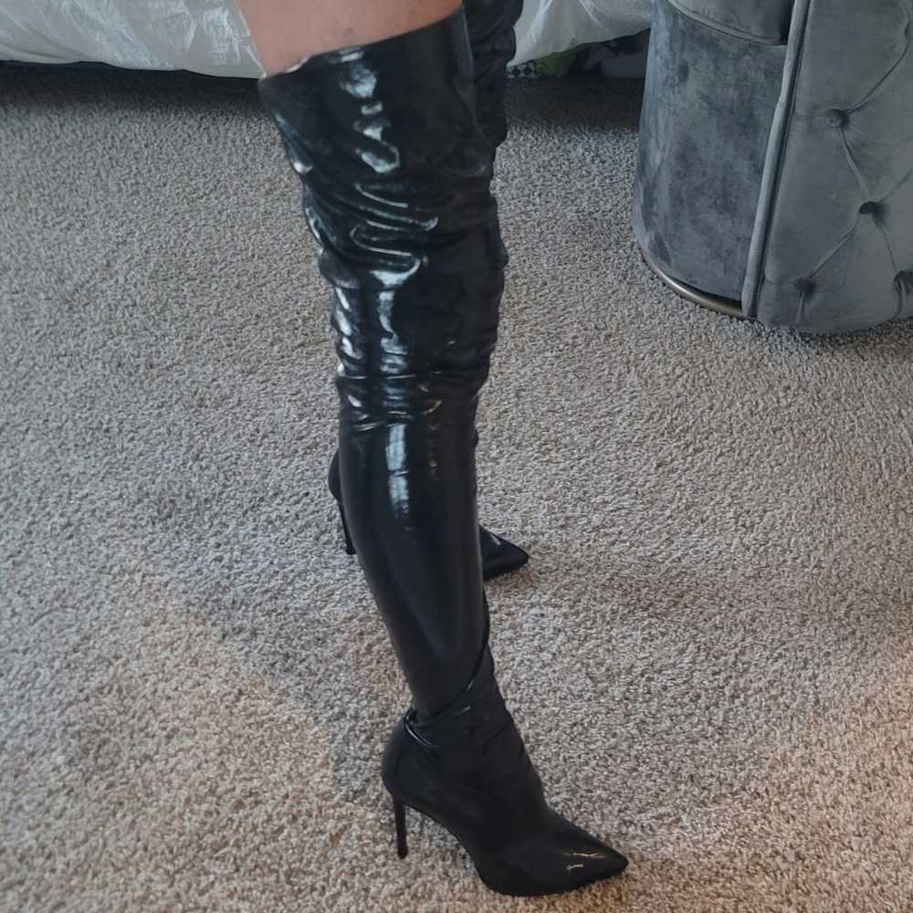 Steve madden patent leather over knee boots US 7 - image 3