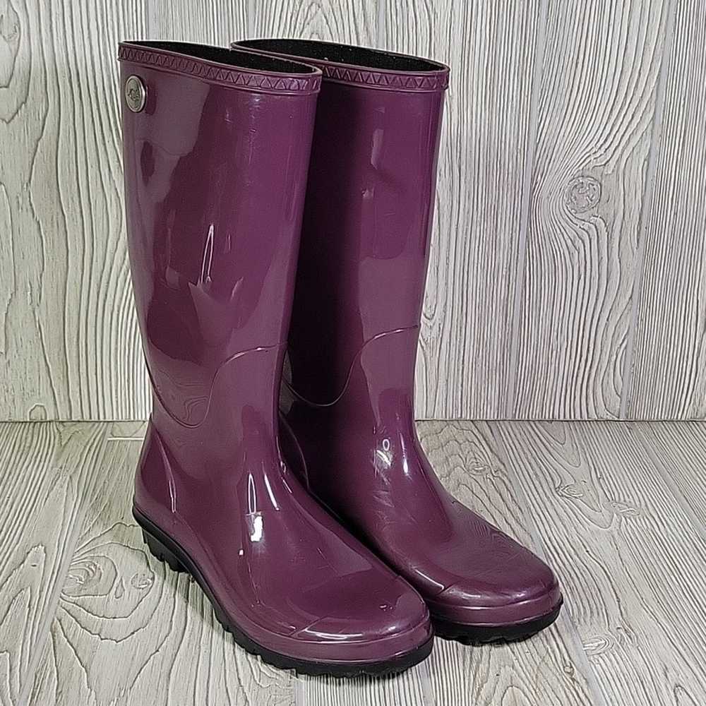 UGG Shaye Purple Tall Rain Boots Womens Size 8 - image 10