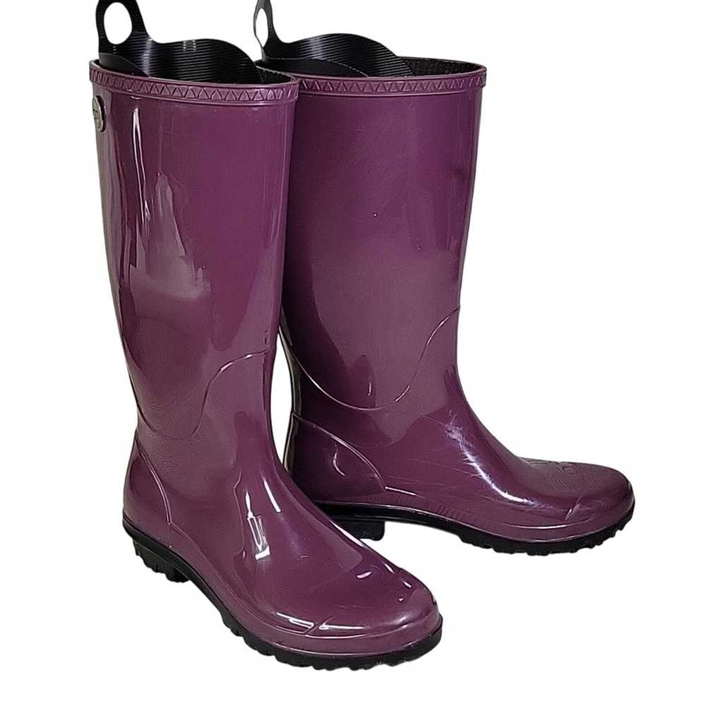 UGG Shaye Purple Tall Rain Boots Womens Size 8 - image 1