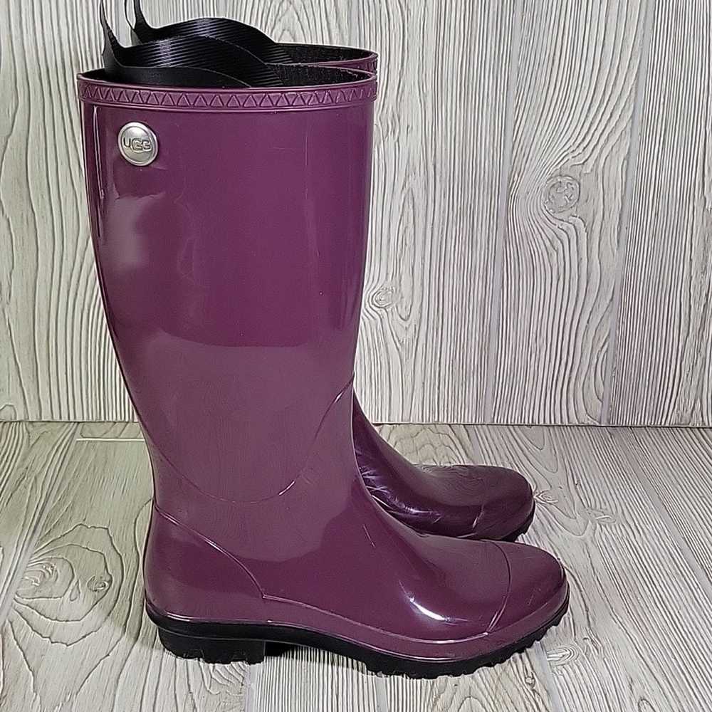 UGG Shaye Purple Tall Rain Boots Womens Size 8 - image 2