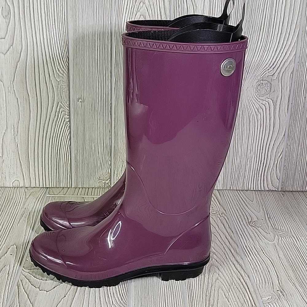 UGG Shaye Purple Tall Rain Boots Womens Size 8 - image 5